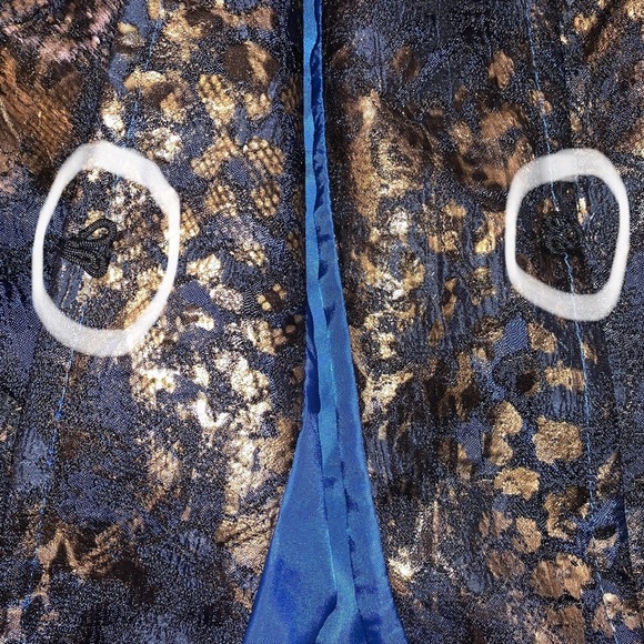 Erin London Blue and Gold Women's Jacket - Picture 3 of 12